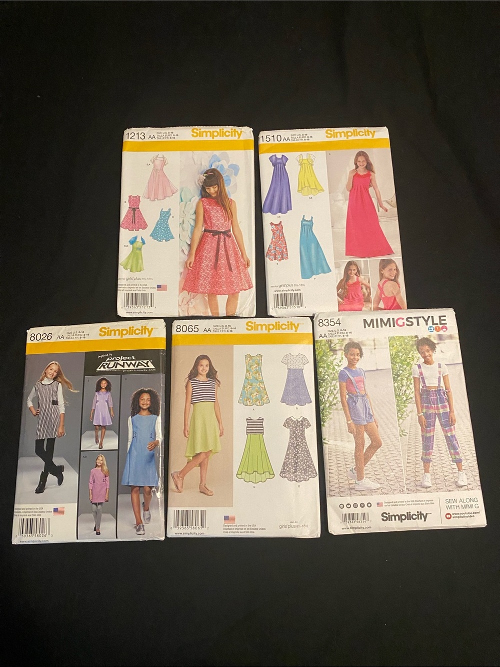 Simplicity & MimiGStyle sewing patterns for girls Sz 8-16.5